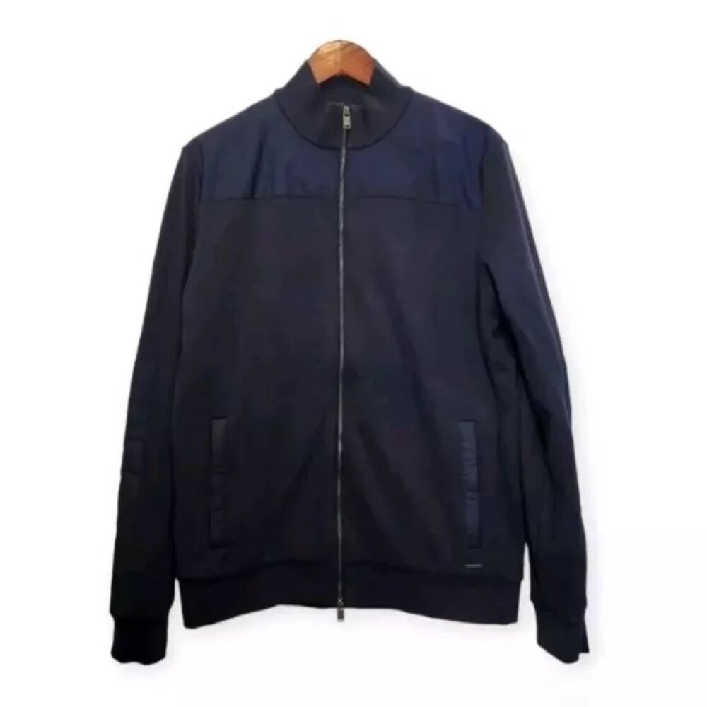Hugo Boss Shepherd Zip-Up Navy Jacket 2 Pockets Size X-Large